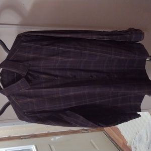 Kenneth Roberts Platinum multicolored checkered long sleeve button up size large